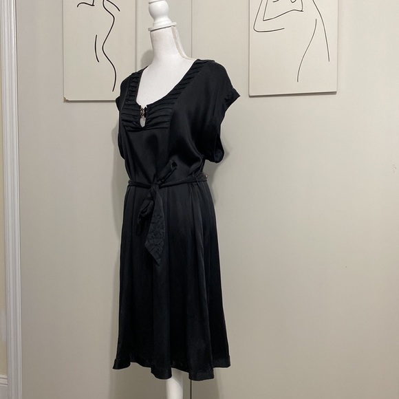 Bruuns Bazaar Silk Dress Black Color Size L - Picture 4 of 11